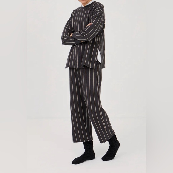 Mus & Bombon Lumbier Pants - Anthracite Stripe - Picture 1 of 3